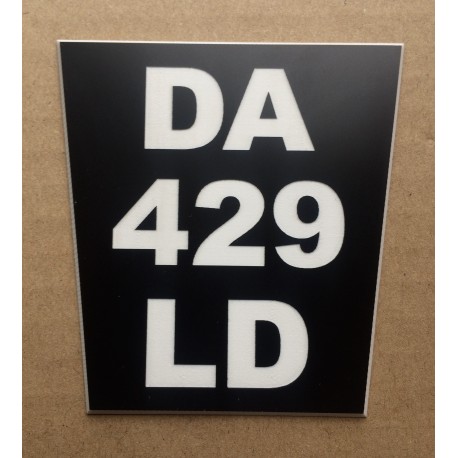 plaque immatriculation KTM personnalisable moto non homologué noire