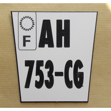plaque immatriculation personnalisable moto non homologué