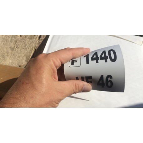 Plaque immatriculation moto flexible 10x10  personnalisable non homologué