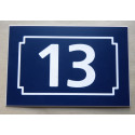 NUMERO DE RUE bleu ft 160 x 120 mm gravure gratuite