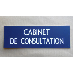 plaque adhésive "CABINET DE CONSULTATION" bleu