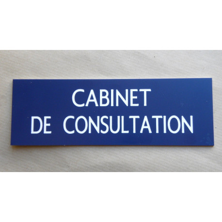 plaque adhésive "CABINET DE CONSULTATION" bleu