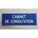 plaque adhésive "CABINET DE CONSULTATION" bleu
