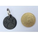Médaille pour chien patte métal en aluminium 25x25 mm personnalisation