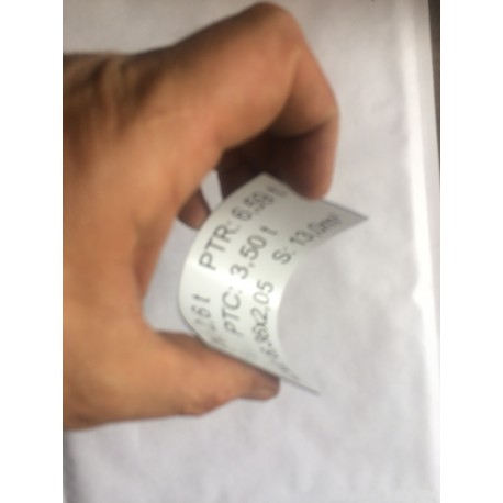 Plaque de Tare adhésive personnalisation en ligne