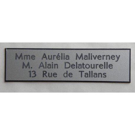plaque de boite aux lettres,  4 lignes