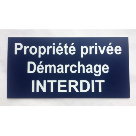 Plaque adhésive Propriété privée Démarchage INTERDIT