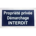 Plaque adhésive Propriété privée Démarchage INTERDIT