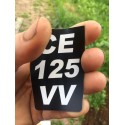 2 plaques immatriculation KTM noire personnalisable moto non homologué