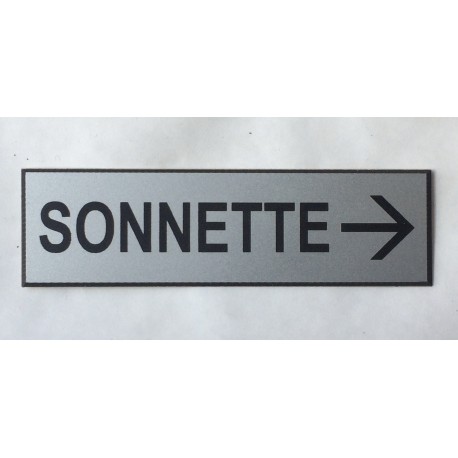 plaque adhésive SONNETTE + FLECHE ft 29x100 MM à partir de 5,5 euros