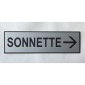 plaque adhésive SONNETTE + FLECHE ft 29x100 MM à partir de 5,5 euros