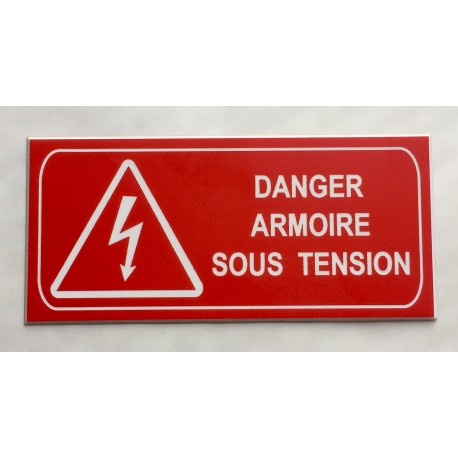 Plaque de signalisation de sécurité standard armoire électrique sous tension - danger électrique