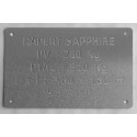 Plaque de Tare alu à riveter remorque HAPERT SAPPHIRE  personnalisation en ligne