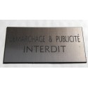 plaque adhésive "DEMARCHAGE & PUBLICITE INTERDIT" couleur cuivre