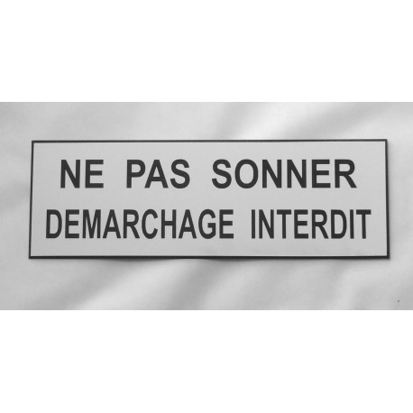 plaque adhésive NE PAS SONNER DEMARCHAGE INTERDIT
