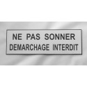 plaque adhésive NE PAS SONNER DEMARCHAGE INTERDIT