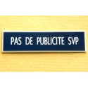 étiquette adhésive PAS DE PUBLICITE SVP bleu marine