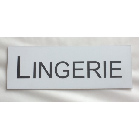 plaque adhésive "LINGERIE" blanche