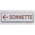 plaque adhésive blanche SONNETTE + FLECHE à partir de 5,5 euros