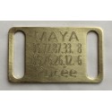 Plaque identification chien en laiton grand modele gravure offerte