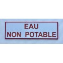 étiquette adhésive  "EAU NON POTABLE"  format 25 x 75 mm