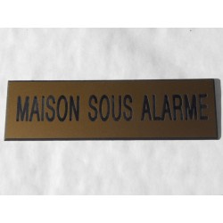 plaque adhésive "MAISON SOUS ALARME" dorée